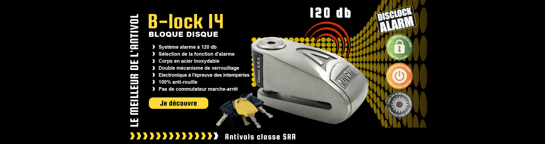 Antivol SRA U Auvray 85x310 pour scooter électrique Silence – Silence France
