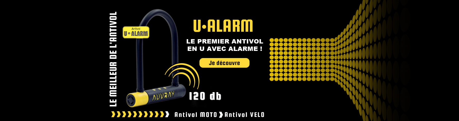  AUVRAY ANTIVOL U Moto Force 10 120 X 340 modèle DF 120/340 SRA