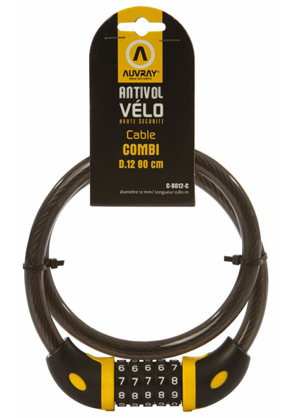 ANTIVOL VELO CABLE A BOUCLE AUVRAY SPECIAL MAGASIN RENFORCE DIAM