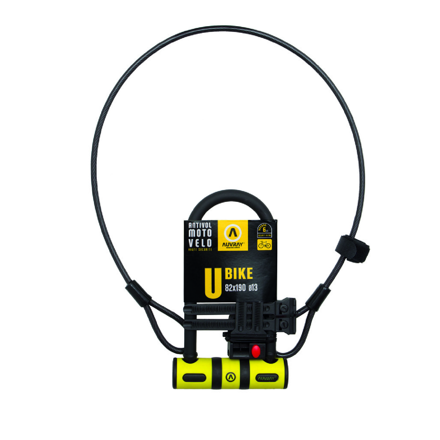 U BIKE <br></noscript>avec câble et support