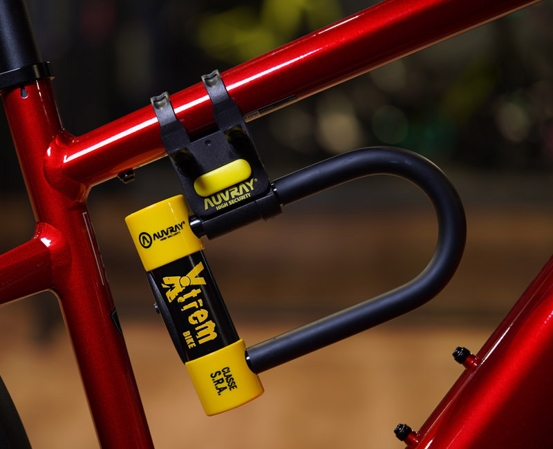 Antivol Vélo Articulé AUVRAY City Lock 360 Pro - Certifié ART 4321 Niveau 8/10 - Longueur 120 Cm - Acier Trempé - Tête Rotative 360° - Recommandé Assurances